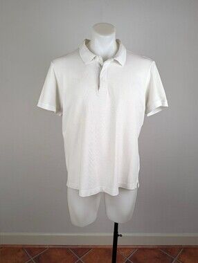 Everlane Concealed Button White Polo Shirt